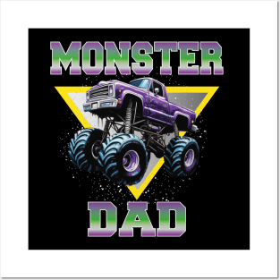 monster truck dad Posters and Art